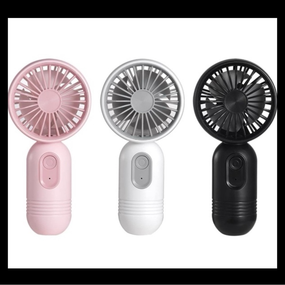Portable Handheld Fan - Pink, White, Black